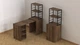 Стол-тумба трансформер Смарт 4/2 с этажеркой Ferrum-decor 1430x1450x600 Черный металл ДСП Дуб Таверна 16 мм (SMART412) - изображение 1