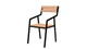 Стілець вуличний з підлокітниками Гросс Ferrum-decor 880х490х615мм Чорний, Фанера 18 мм (GROS001) - зображення 1
