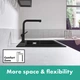 Cмеситель для кухни с выдвижной лейкой HANSGROHE Talis M54&sBox черный латунь 72809670 - изображение 3