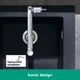 Мойка для кухни HANSGROHE гранитная S510-F450 560x510мм прямоугольная врезная без сифона черная 43312170 - изображение 3