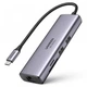 Док-станция Ugreen CM512 USB3.0 Type-C-HDMI 4K/2x USB 3.2 Gen1/RJ45/SD/TF/PD 100W 60515 Серая UGR-90568 - изображение 1