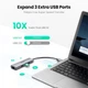 Док-станція Ugreen CM266 USB A 3.0 - USB 3.0x3/HDMI/RJ45/Micro USB 60812 Сіра - зображення 4