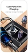 Автомобильное зарядное устройство Essager Gyroscope Mini Charger USB-A + Type-C 45W Blue (ECCAC45-TL03-Z) - изображение 8