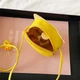 Детская сумочка для девочки Котик пушистый с блестками Желтая - изображение 4