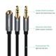 Кабель Audio 3.5мм-3.5мм Ugreen AV140 2xF/M 0.2m Black (20899) - зображення 4