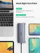 Концентратор USB Type-C Ugreen CM179 3xUSB 3.0 + HDMI + VGA + RJ45 1000M Ethernet + Cardreader + 3.5 мм, Gray (80133) - изображение 7