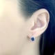 Серебряные серьги с сапфиром nano 1.267ct (1509777) - изображение 3