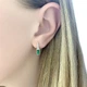 Серебряные серьги с изумрудом nano 0.73ct (2016199) - изображение 3