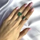 Серебряные серьги с натуральным изумрудом 6.695ct (2062233) - изображение 2