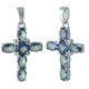 Серебряный крестик с мистик топазом 4.06ct (2007838) - изображение 1