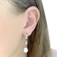 Серебряные серьги с натуральным жемчугом 8ct (2041351) - изображение 3