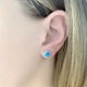 Серебряные серьги с опалом 1.7ct, фианитами (2085553) - изображение 3