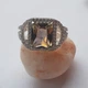 Срібна каблучка з натуральним цитрином nano 3.577ct, топазом білим, вага виробу 4,3 гр (2122913) - зображення 3