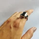 Срібна каблучка з натуральним оніксом 7.808ct, вага виробу 5,89 гр (2127468) - зображення 3