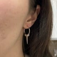 Серебряные серьги-конго LoveR с подвижными подвесками-шипами - изображение 4