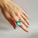 Серебряное кольцо с кошачьим глазом 16.65ct, вес изделия 7,8 гр (2129424) - изображение 2
