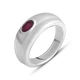 Срібна каблучка з натуральним рубіном 0.4ct, вага виробу 5,29 гр (2140450) - зображення 1