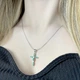 Серебряный крестик SilverBreeze с изумрудом 1.72ct (2107002) - изображение 4
