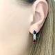 Серебряные серьги с натуральным сапфиром 3.834ct, изумрудом, рубином (2076018) - изображение 3