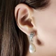 Серебряные серьги с натуральным жемчугом барочным 29.025ct (2129806) - изображение 2