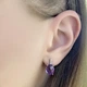 Серебряные серьги с александритом 6.525ct (2106081) - изображение 3