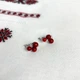 Серебряные серьги с кораллом, фианитами (2136347) - изображение 2