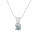 Серебряное колье с натуральным сапфиром 1.036ct, вес изделия 2,23 гр (2118473) - изображение 2