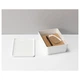 Коробка KUGGIS IKEA 202.802.07 білий 18x26x8 пластик - зображення 1