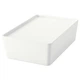 Коробка KUGGIS IKEA 202.802.07 білий 18x26x8 пластик - зображення 2