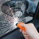 Брелок аварійний автомобільний молоток з свистком YRE чорній №1239 - зображення 3