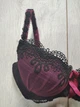 Комплект женского белья Польша PUSH-UP Kinga lingerie de femme BRASIL M1569 85B бордово-чёрный - изображение 3
