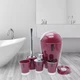 Аксесуари для ванної кімнати Bathlux люкс якості набір 6 предметів Бордовий - зображення 2