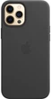 Etui Apple MagSafe Leather Case do Apple iPhone 12 Pro Max Black (MHKM3) - obraz 2