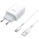 Адаптер сетевой Hoco Type-C Cable Glorious C72A |1USB, 2.1A| белый - изображение 1