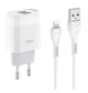 Адаптер сетевой Hoco Lightning Cable Glorious C73A |2USB, 2.4A| белый - изображение 1