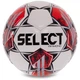 М'яч футбольний №4 SELECT DIAMOND V23 DIAMOND-WR (білий-червоний) - зображення 1