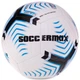 М'яч футбольний №5 PU ламінований гібридна зшивка HYBRID SOCCERMAX FIFA (PU, Білий-чорний-блакитний) (FB-3114_Білий-чорний-блакитний) - изображение 1