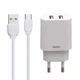 Зарядний пристрій Remax RP-U22a 2.4A 2USB + Cable Type-C white - зображення 1