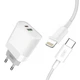 Зарядное устройство XO L64 Type-C to Lightning QC3.0 18W White - изображение 1