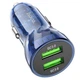Автомобильное зарядное устройство Hoco Z47 2 USB QC blue-black - изображение 1