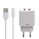 Зарядний пристрій Remax RP-U35 2USB Lightning White - зображення 1