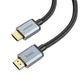 HDMI кабель Hoco US03 2.0 с нейлоновой оплёткой и позолоченными коннекторами 4K 3m чёрный - изображение 1
