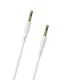 AUX кабель Borofone BL1 Jack 3.5 to Jack 3.5 1m белый - изображение 1