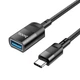 USB удлинитель Hoco U107 Type-C male to USB female USB3.0 (Черный) - изображение 3