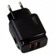 Сетевое зарядное устройство Veron VR-C12L set Lightning 2 USB 2.4A Black (752904) - изображение 2