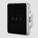 Вимикач Zigbee чорний сенсорний Tuya smart (3 клавіші) - зображення 1