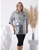 Костюм туника, бриджи Juliet de Luxe 2XL сірий з чорним 33564 - изображение 4
