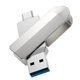Высокоскоростная флешка HOCO UD10 32GB с поддержкой OTG 2в1 USB 3.0/ Type-C для телефона, компьютера, планшета Silver - изображение 3
