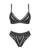 Еротичний комплект жіночої білизни чорного кольору Obsessive Natilya 2 pcs розміри XS S - зображення 3