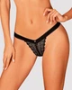 Мереживні трусики із заниженою талією Obsessive Estiqua panties XS/S, black - изображение 1